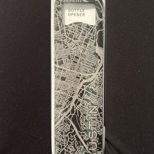 Austin Map Design Bottle Opener - Silver